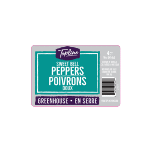 Sweet Bell Peppers 4ct Label